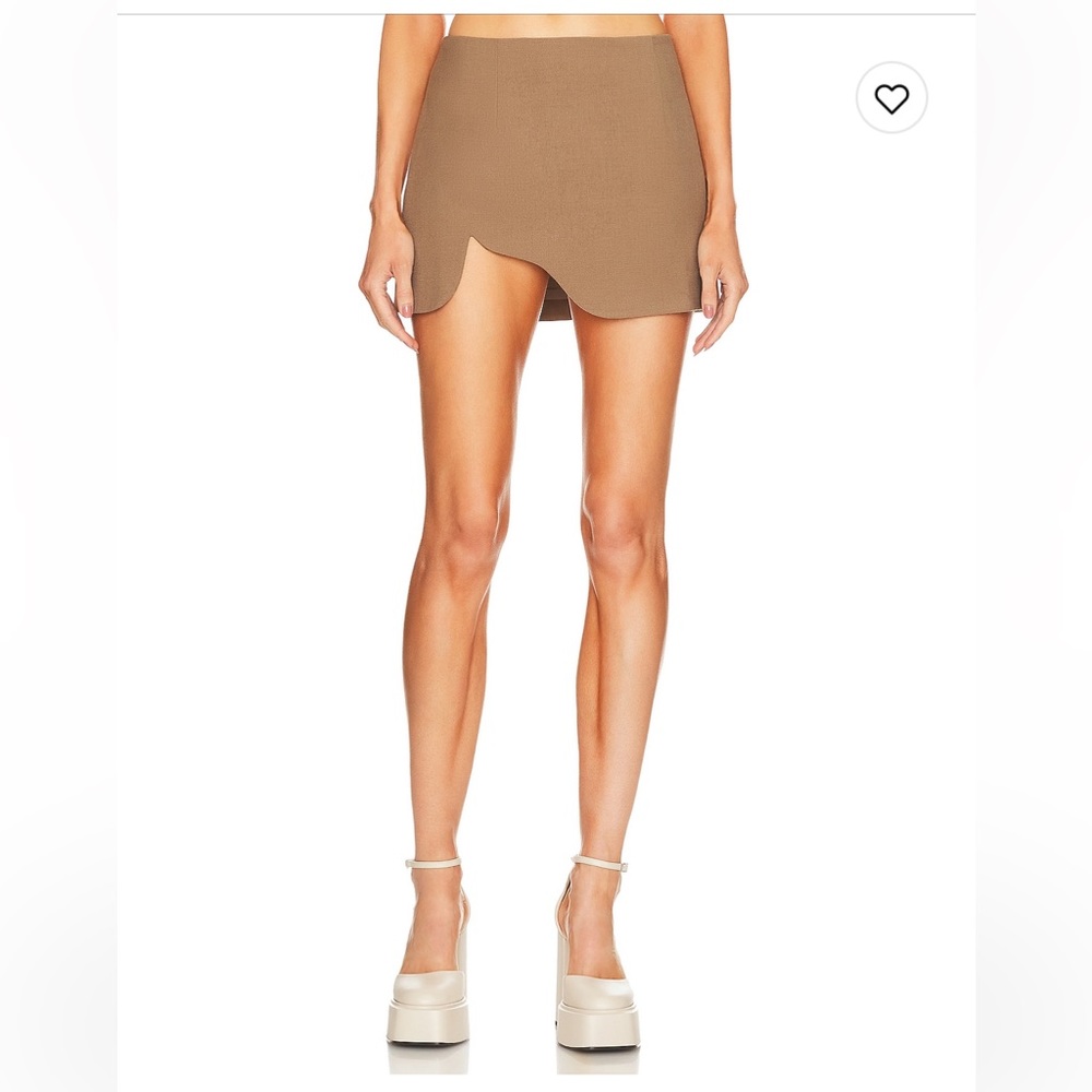 Ivy Mini Skirt in Beige